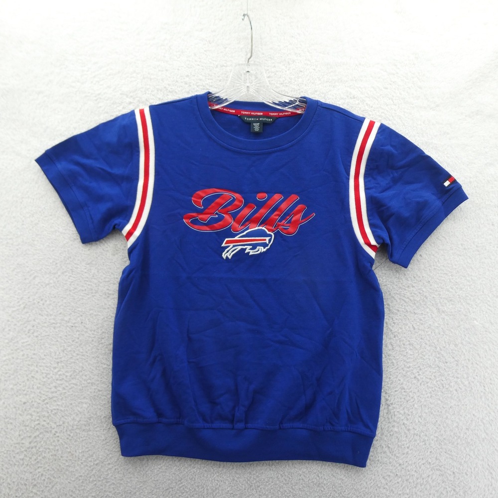 Tommy Hilfiger Shirt Womens Small Buffalo Bills Blue Red White NFL Fan‎ Apparel